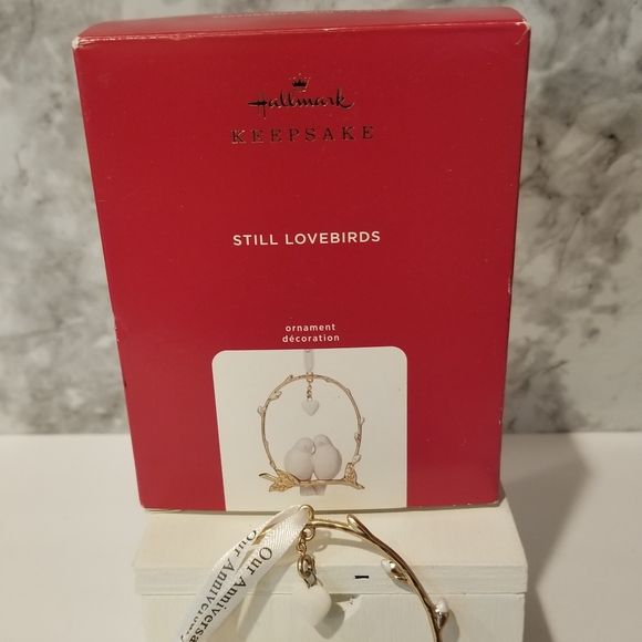 2020 HALLMARK KEEPSAKE STILL LOVEBIRDS ORNAMENT DECORATION OPEN BOX CUSTOMIZABLE - Picture 8 of 12